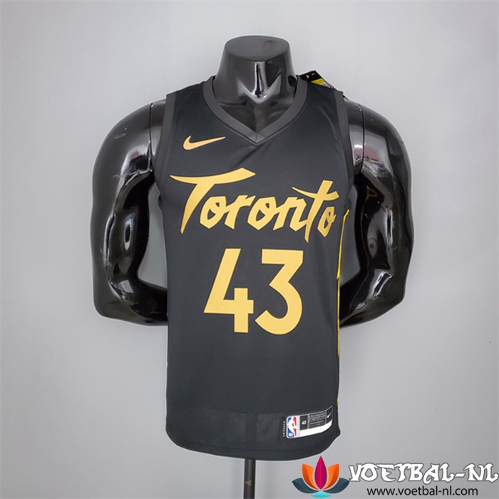 Toronto Raptors (Siakam #43) NBA shirts 2021 Season Zwart Gold