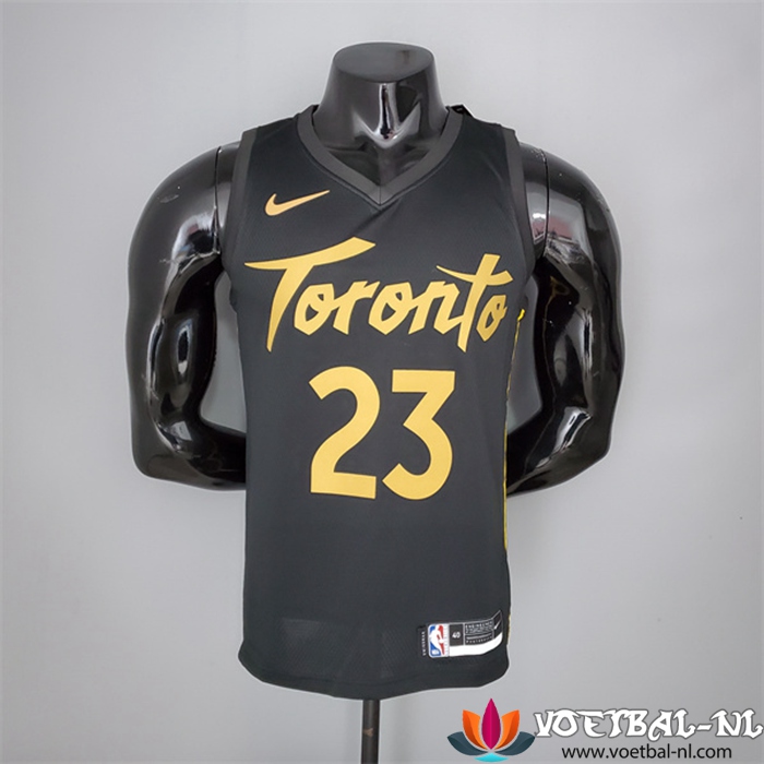 Toronto Raptors (Vanvleet #23) NBA shirts 2021 Season Zwart Gold