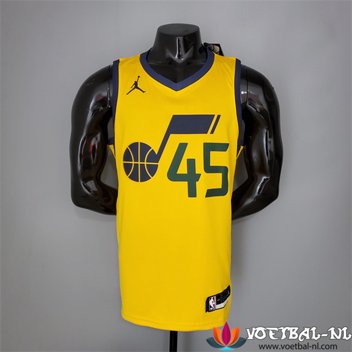 Utah Jazz (Mithcell #45) NBA shirts 2021 Geel Jordan Theme