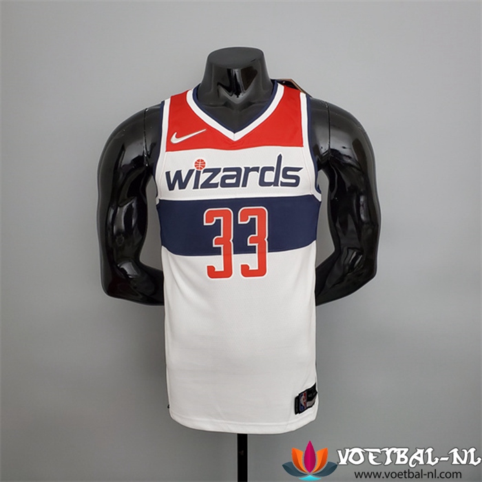 Washington Wizards (Kuzma #33) NBA shirts Zwart/Rood/Wit 75th Anniversary