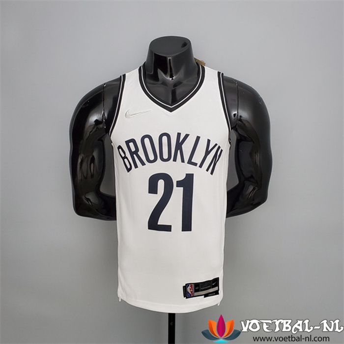 Brooklyn Nets (Aldridge #21) NBA shirts Wit 75th Anniversary