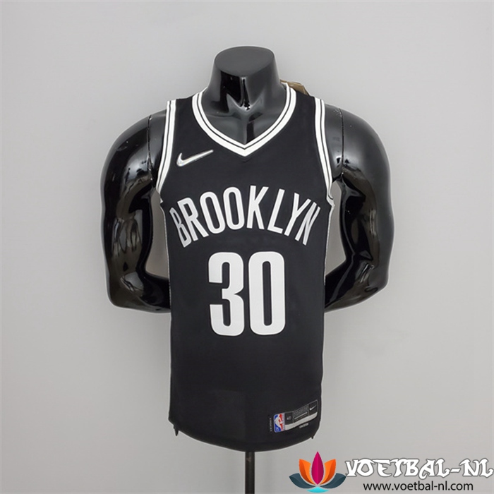 Brooklyn Nets (Curry #30) NBA shirts Zwart 75th Anniversary