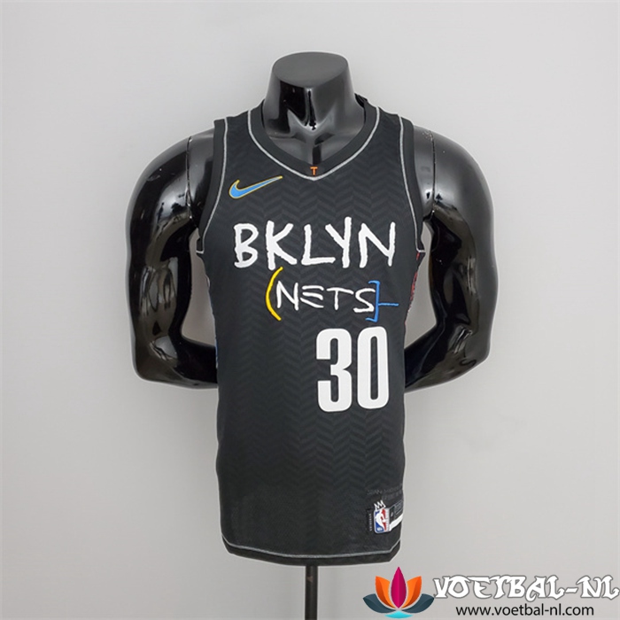 Brooklyn Nets (Curry #30) NBA shirts Zwart City Edition