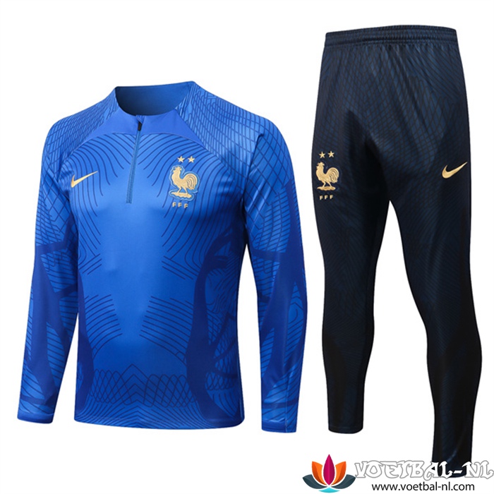 Frankrijk Trainingspak Pattern Blauw 2022/2023
