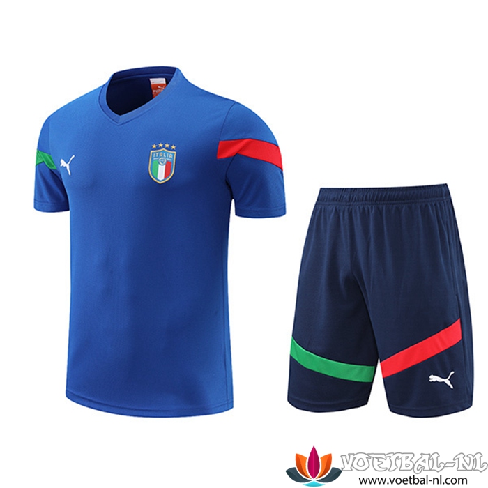 Italië Trainingsshirt + Shorts Blauw 2022/2023