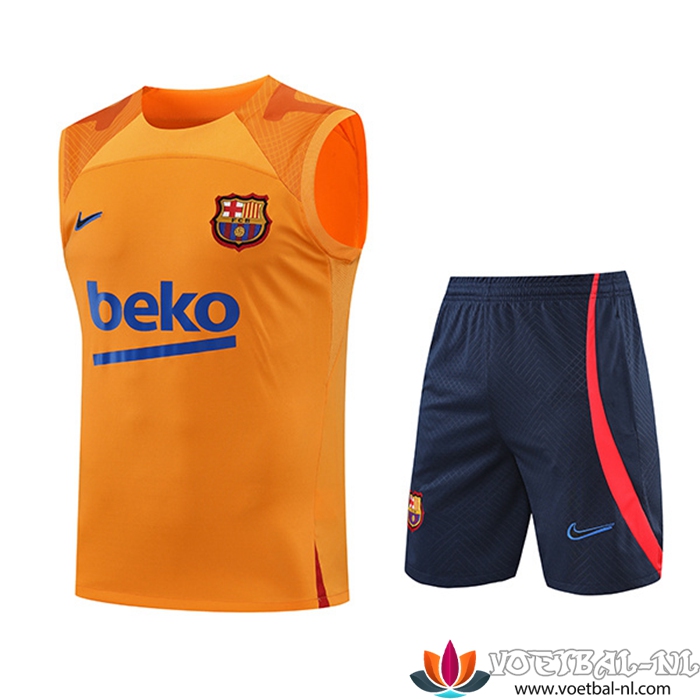FC Barcelona Tanktoppakken + Shorts Geel 2022/2023