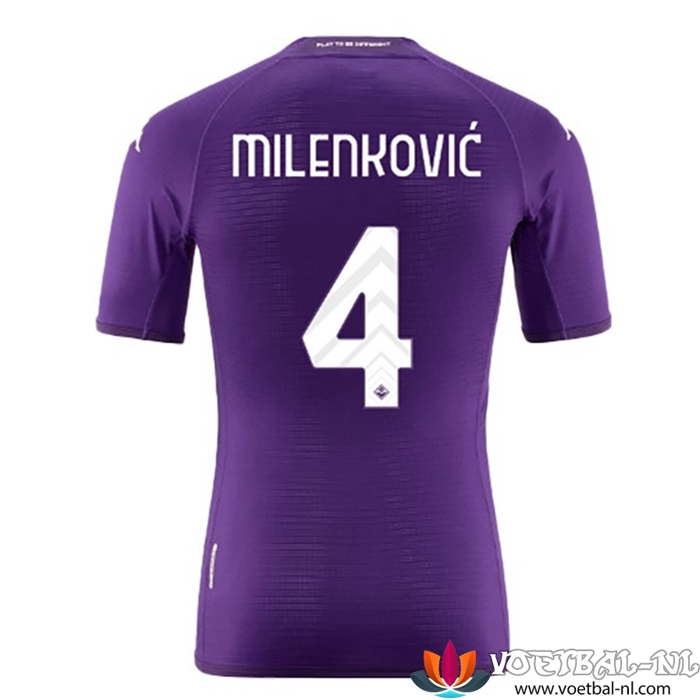 ACF Fiorentina (MILENKOVIĆ #4) 2022/23 Thuisshirt