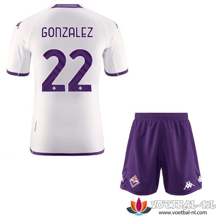 ACF Fiorentina (GONZALEZ #22) Kinderen Uitshirt 2022/23