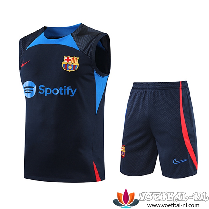 FC Barcelona Tanktoppakken + Shorts Blauw Marin 2022/2023