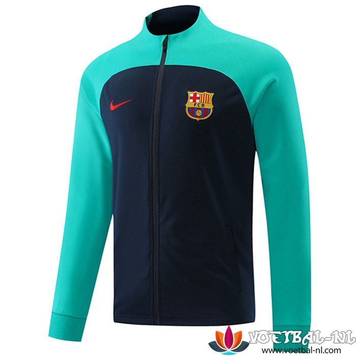 Trainingsjack FC Barcelona marineblauw/Groente 2022/2023
