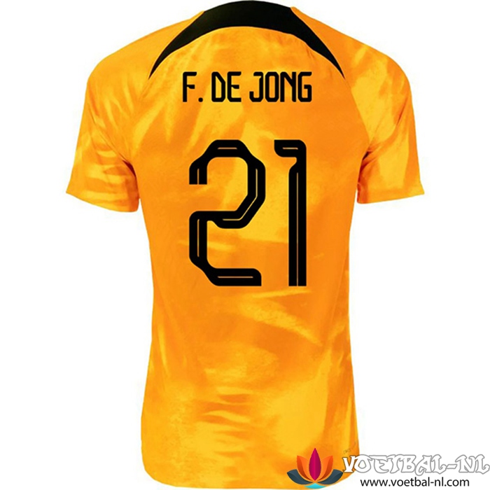 Nederland (F.DE JONG #21) Thuisshirt WK 2022