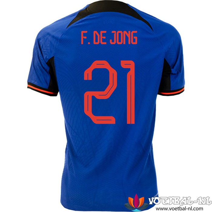 Nederland (F.DE JONG #21) Uitshirt WK 2022