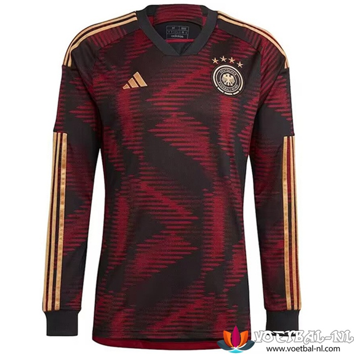 Nieuwe Voetbalshirts Duitsland Uitshirt Lange Mouwen WK 2022