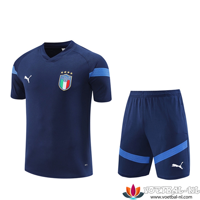 Italië Trainingspak + Shorts marineblauw 2022/2023