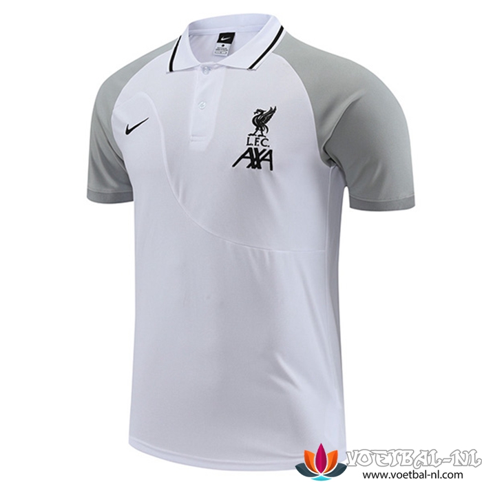 FC Liverpool Polo Shirt Wit/Grijs 2022/2023