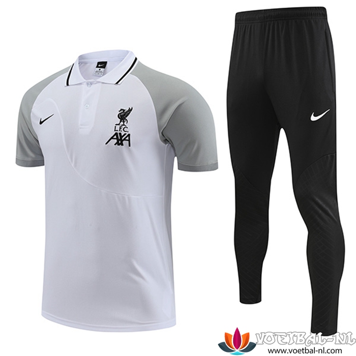 FC Liverpool Polo Shirt Wit/Grijs 2022/2023