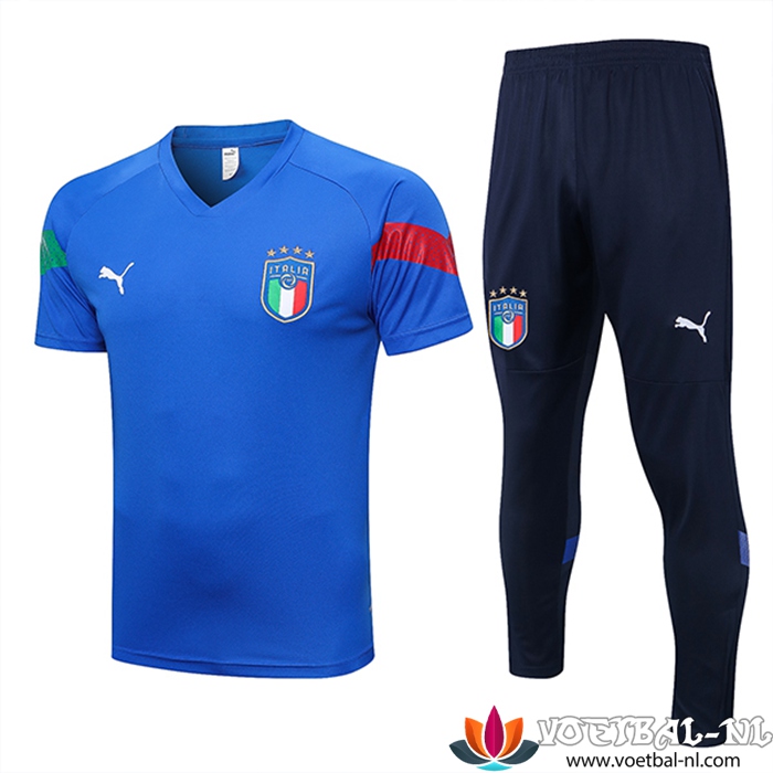 Italië Trainingsshirt + Broek Blauw 2023/2023