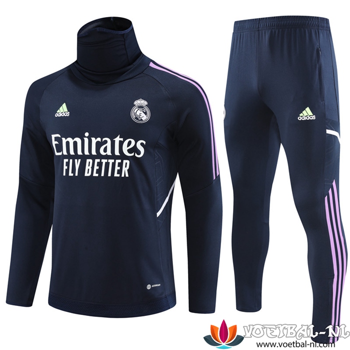 Real Madrid Trainingspak High Collar marineblauw 2023/2023