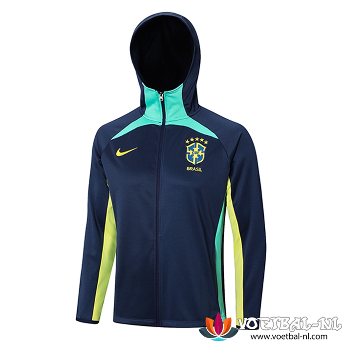 Brazilië Trainingsjacke Met Capuchon marineblauw 2023/2023