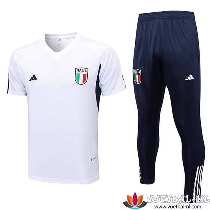 Trainingsshirt + Broek Italië Wit 2023/2024